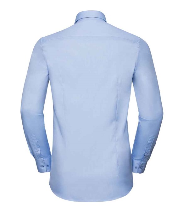 Russell Athletic Collection Long Sleeve Contrast Herringbone Shirt