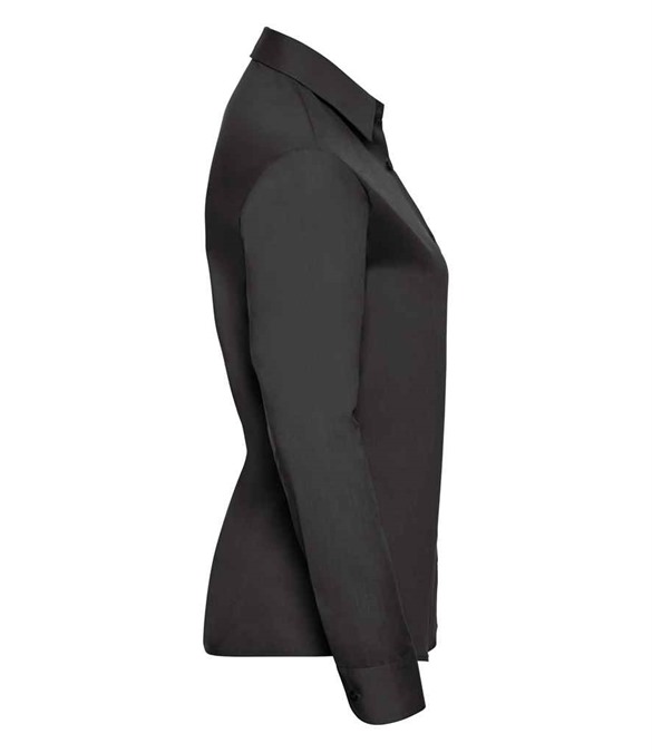 Russell Athletic Collection Ladies Long Sleeve Easy Care Poplin Shirt