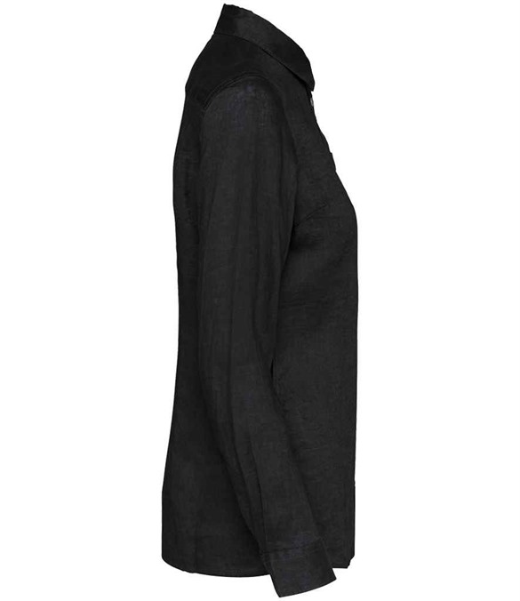 Spasso Ladies Long Sleeve Linen Shirt