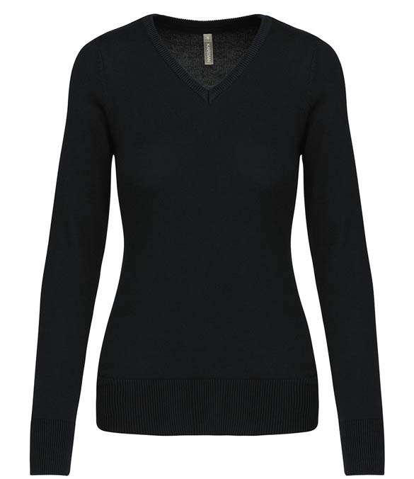 Kariban Ladies Cotton Acrylic V Neck Sweater