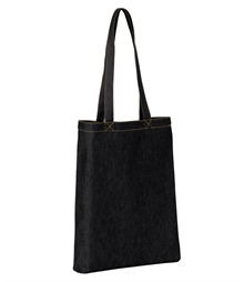 Denim ‘flat base’ shopper