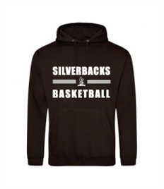 JH001 Yateley Silverbacks Black Overhead Hoodie