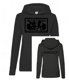 Maximus ladies hoodie Black on Black